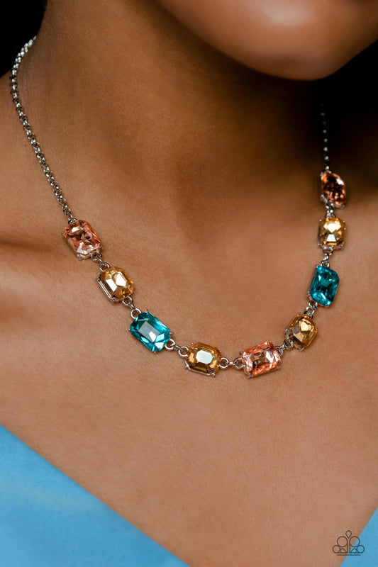 Emerald Envy - multicolored gems necklace