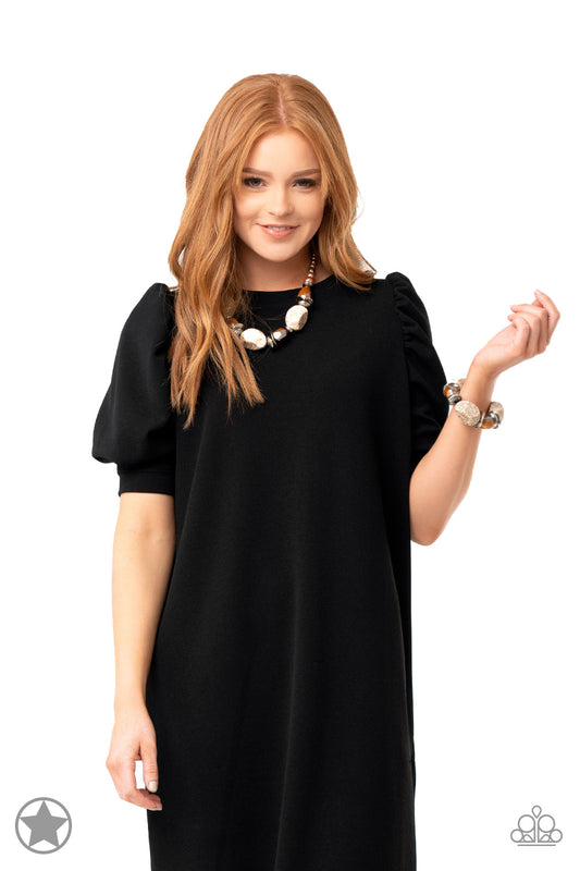 In Good Glazes - Peach/Brown necklace w/ matching bracelet