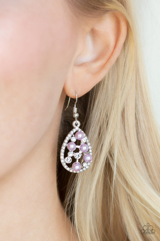 Fabulously Wealthy - purple earrings