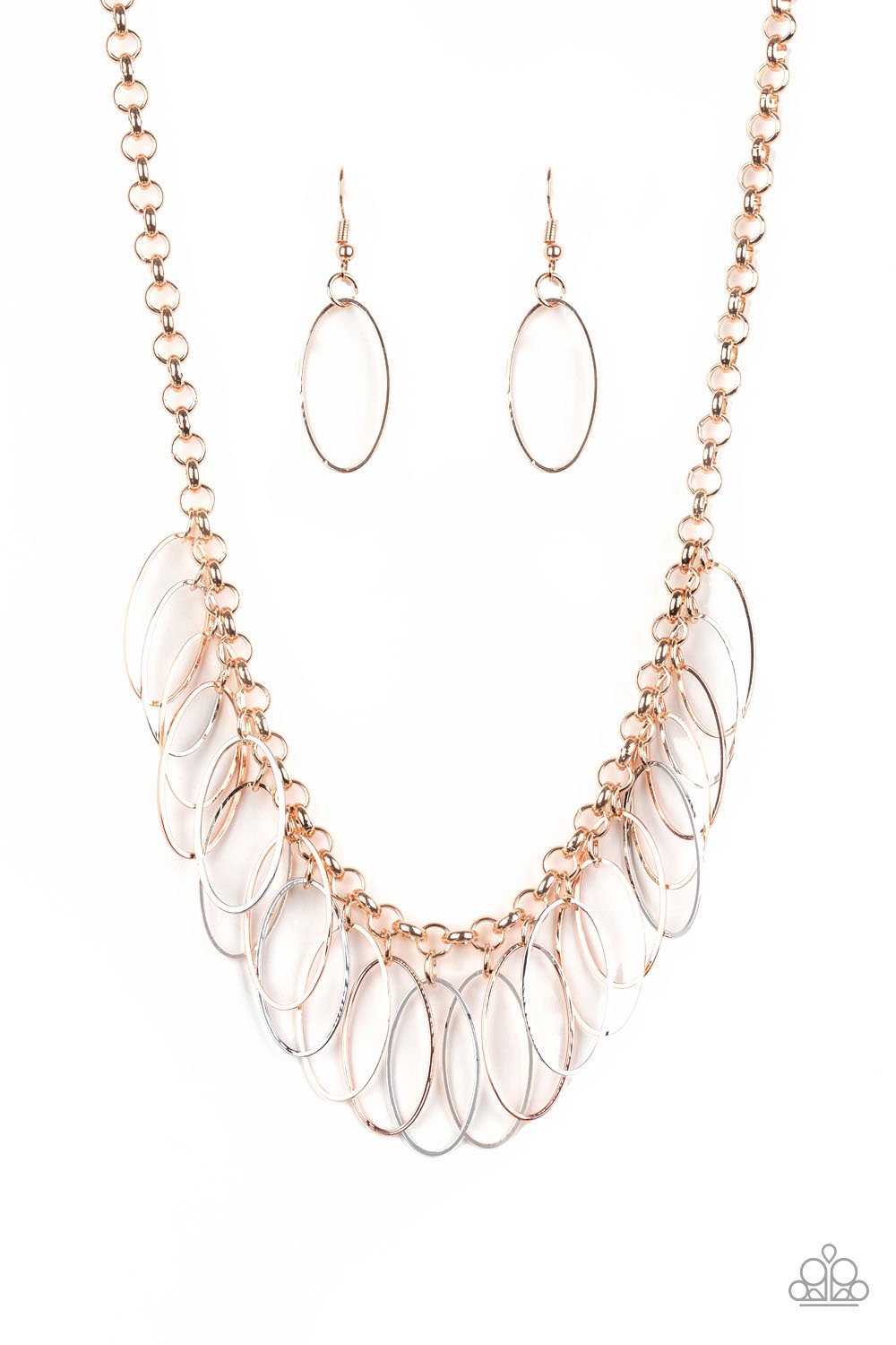 Fringe Finale - Rose Gold multi necklace