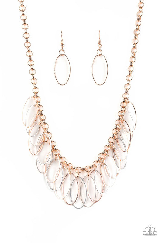 Fringe Finale - Rose Gold multi necklace
