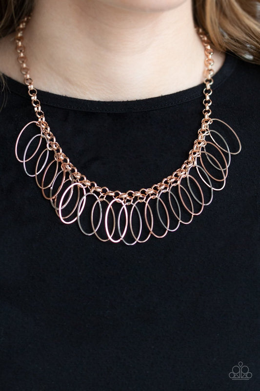 Fringe Finale - Rose Gold multi necklace