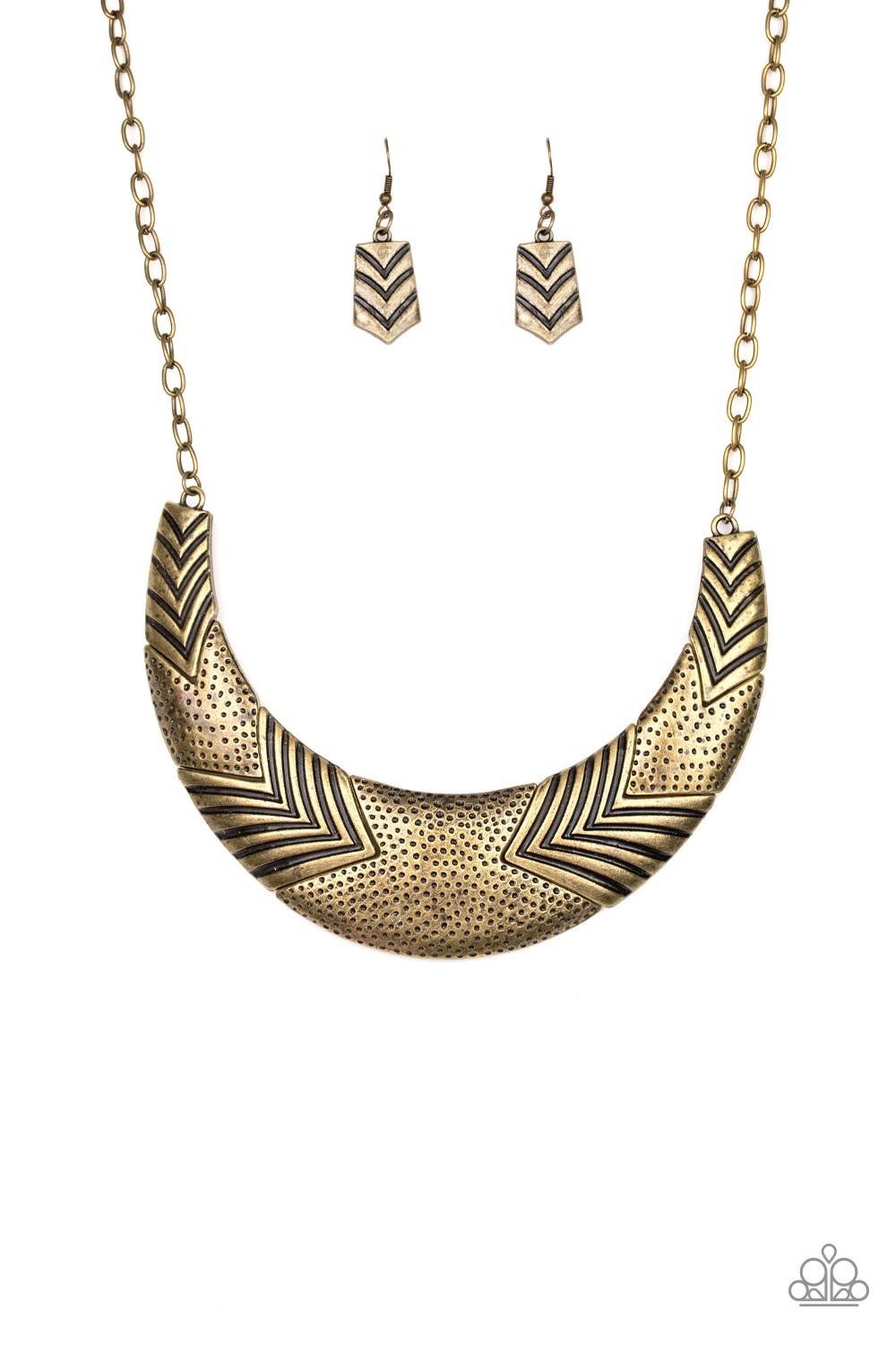 Geographic Goddess - brass necklace