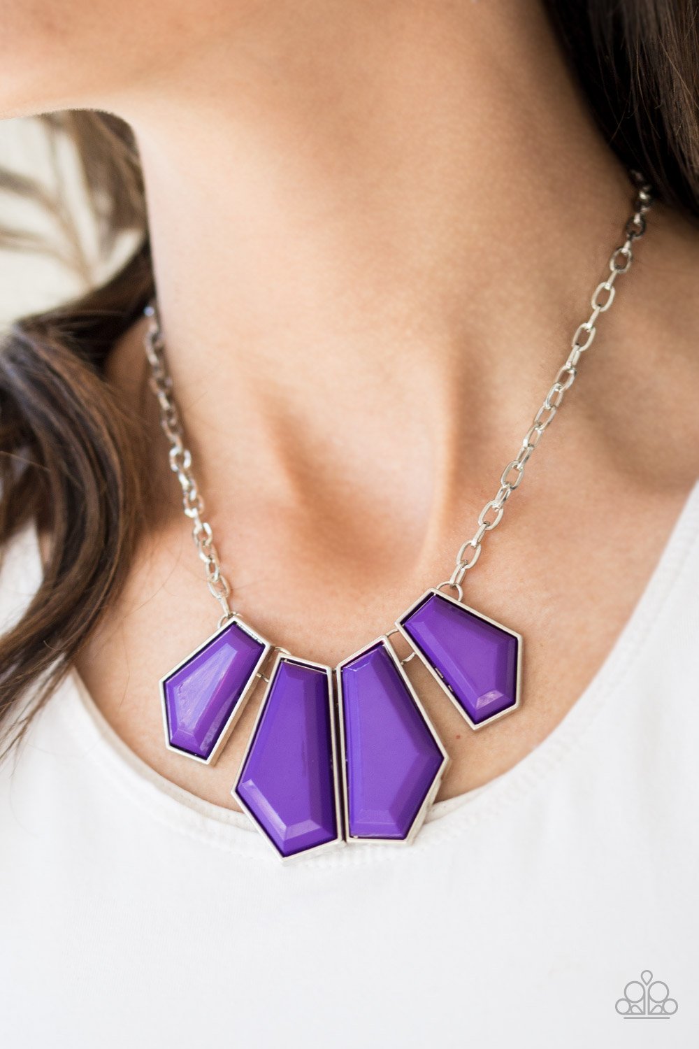 Get Up and GEO - purple necklace