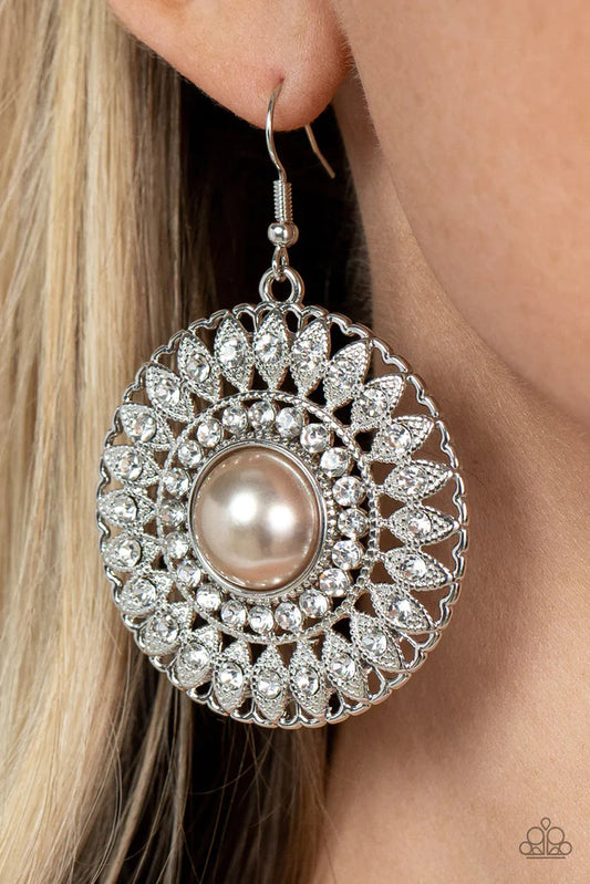 Glorified Glitz - Brown  Pearl Earrings
