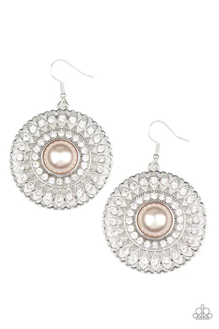 Glorified Glitz - Brown  Pearl Earrings