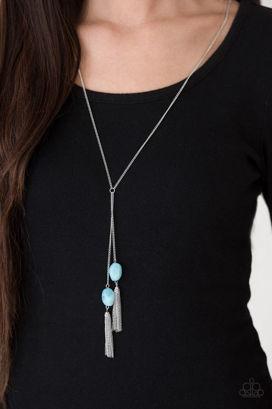 Glow Your Roll - blue necklace
