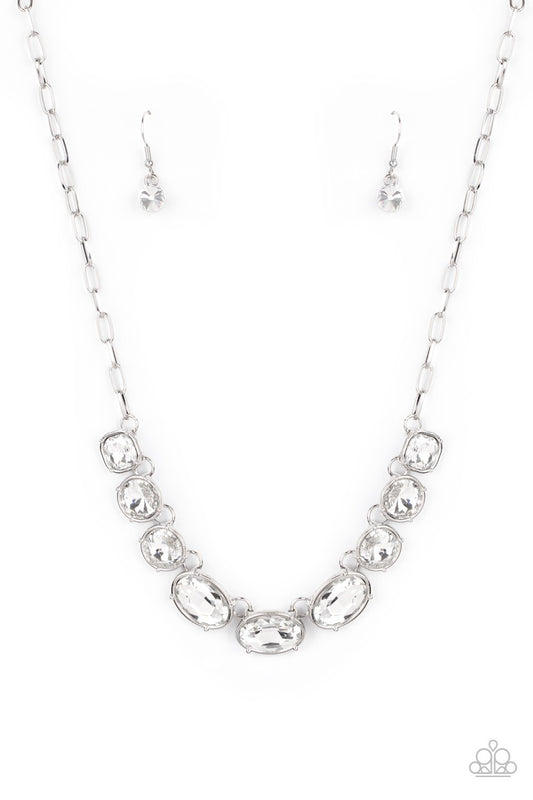 GORGEOUSLY GLACIAL - WHITE RHINESTONES NECKLACE (June 2021 Life of the Party)