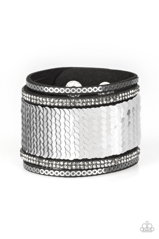 Heads or Mermaid Tails - silver wrap bracelet