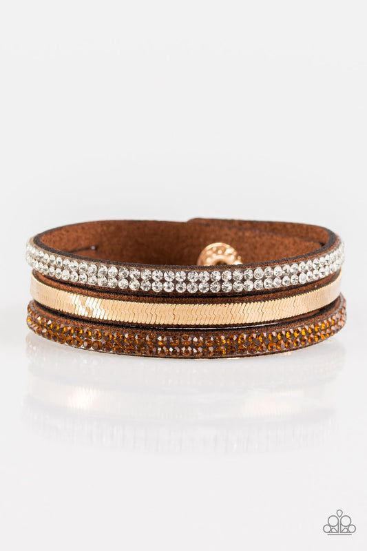 I MEAN BUSINESS - Brown/Multi WRAP BRACELET