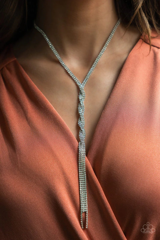 Impressively Icy - white rhinestones necklace (March 2022-Life of the Party)