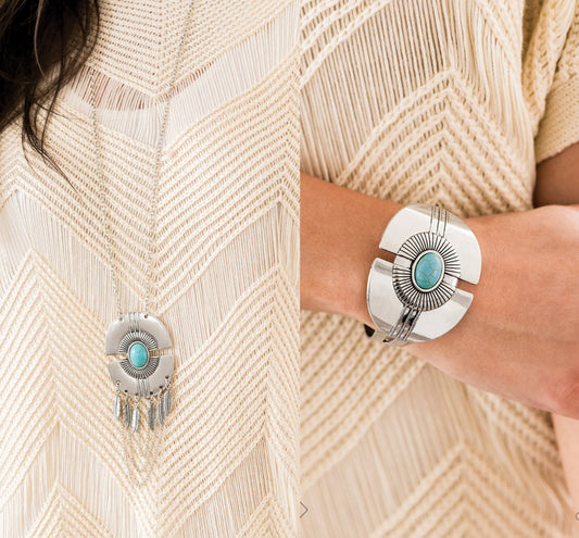 Desert Culture - Blue necklace w/ matching bracelet