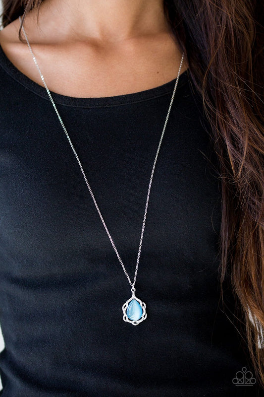 Keep It on the Down GLOW - blue moonstone necklace