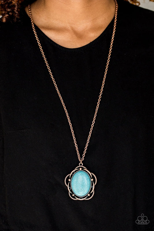 Let Your Dreams Bloom - copper/turquoise necklace