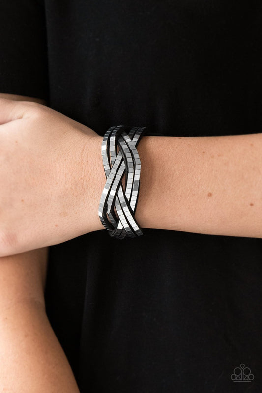 LOOKING FOR TROUBLE - SILVER WRAP BRACELET