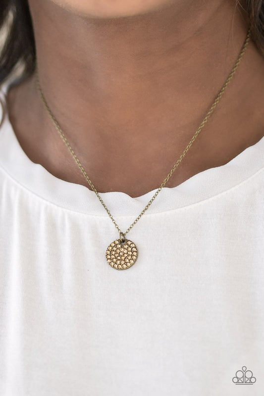 Make Today Glitter - brass necklace