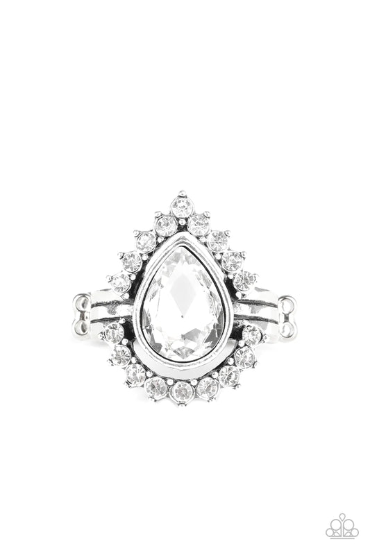 Make Your Trademark - White Rhinestones/Silver Ring