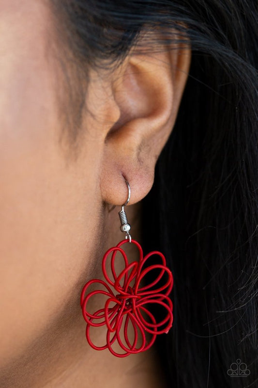 Midsummer Magic - red earrings