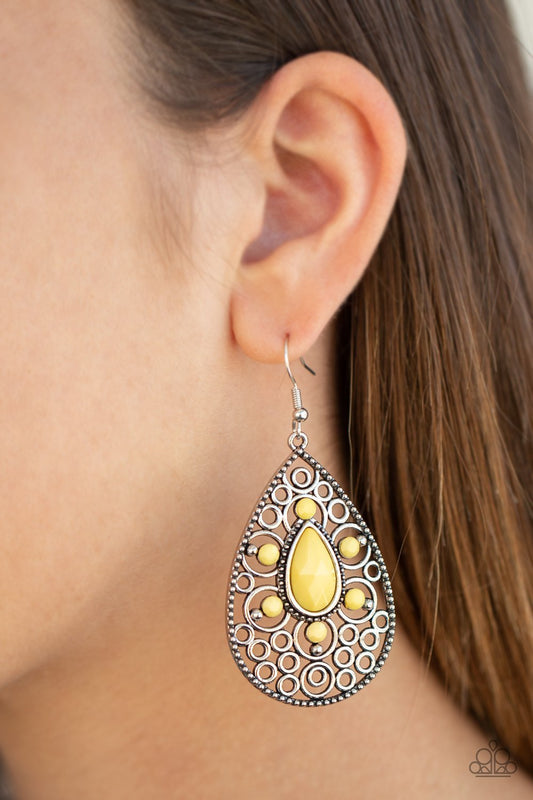 Modern Garden - yellow earrings