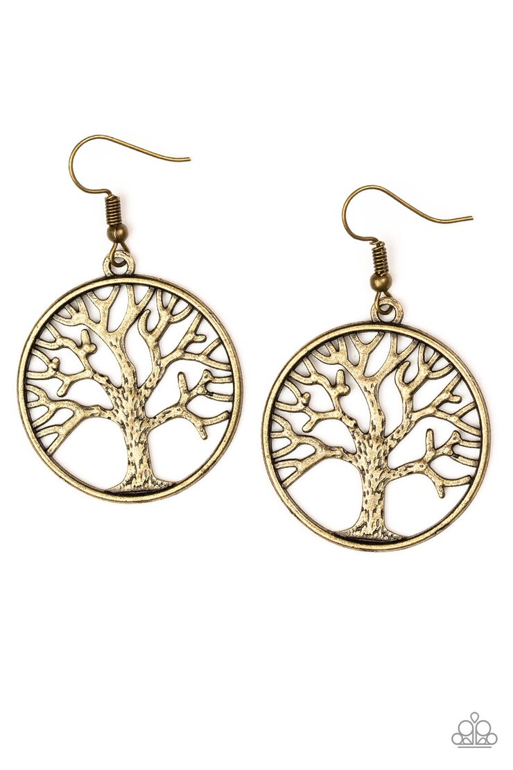 My Treehouse Is Your Treehouse - brass earrings