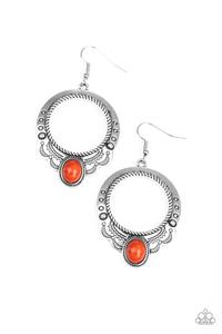 Natural Springs - Orange Earrings