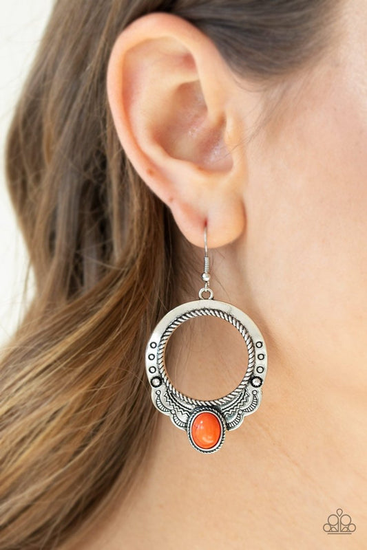 Natural Springs - Orange Earrings
