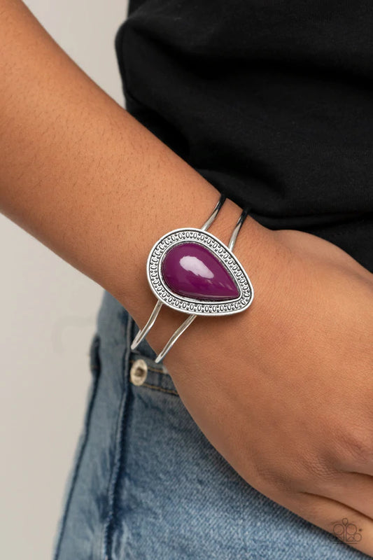 Over the Top Pop - purple hinge bracelet