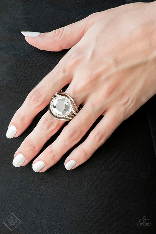 Stay for the Fireworks - White Rhinestone Ring