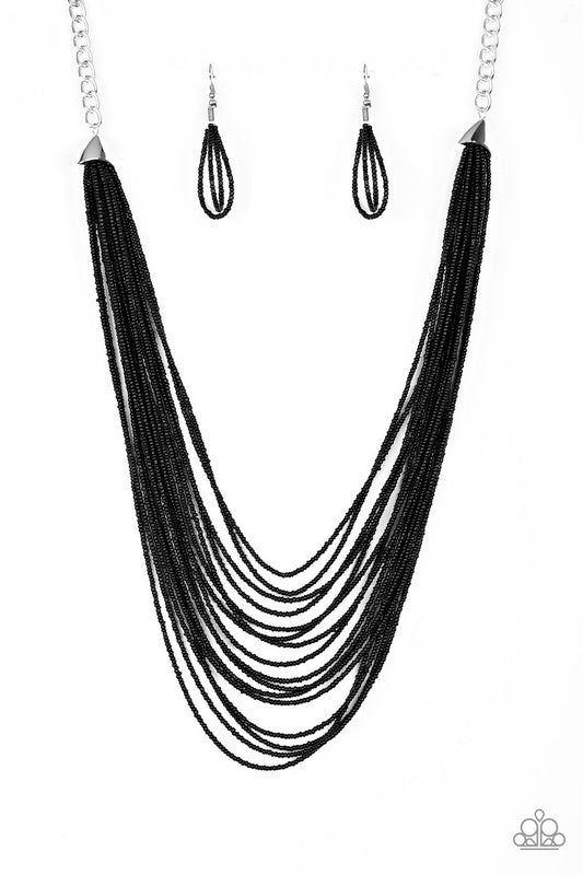 Peacefully Pacific - Black Necklace
