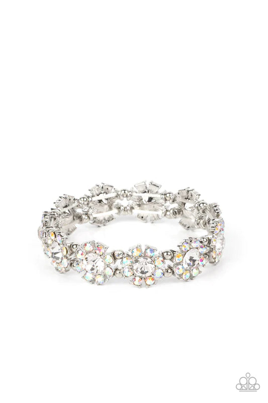 Premium Perennial - white gem iridescent bracelet
