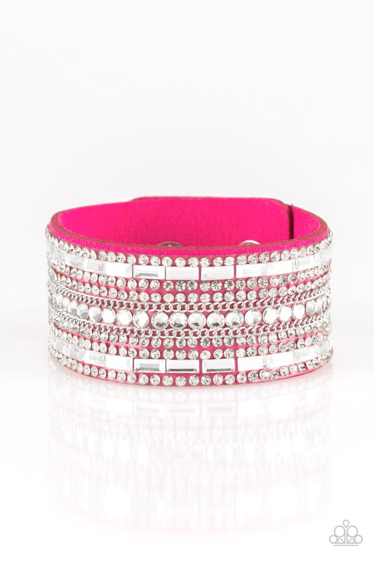 Rebel Radiance - pink wrap bracelet