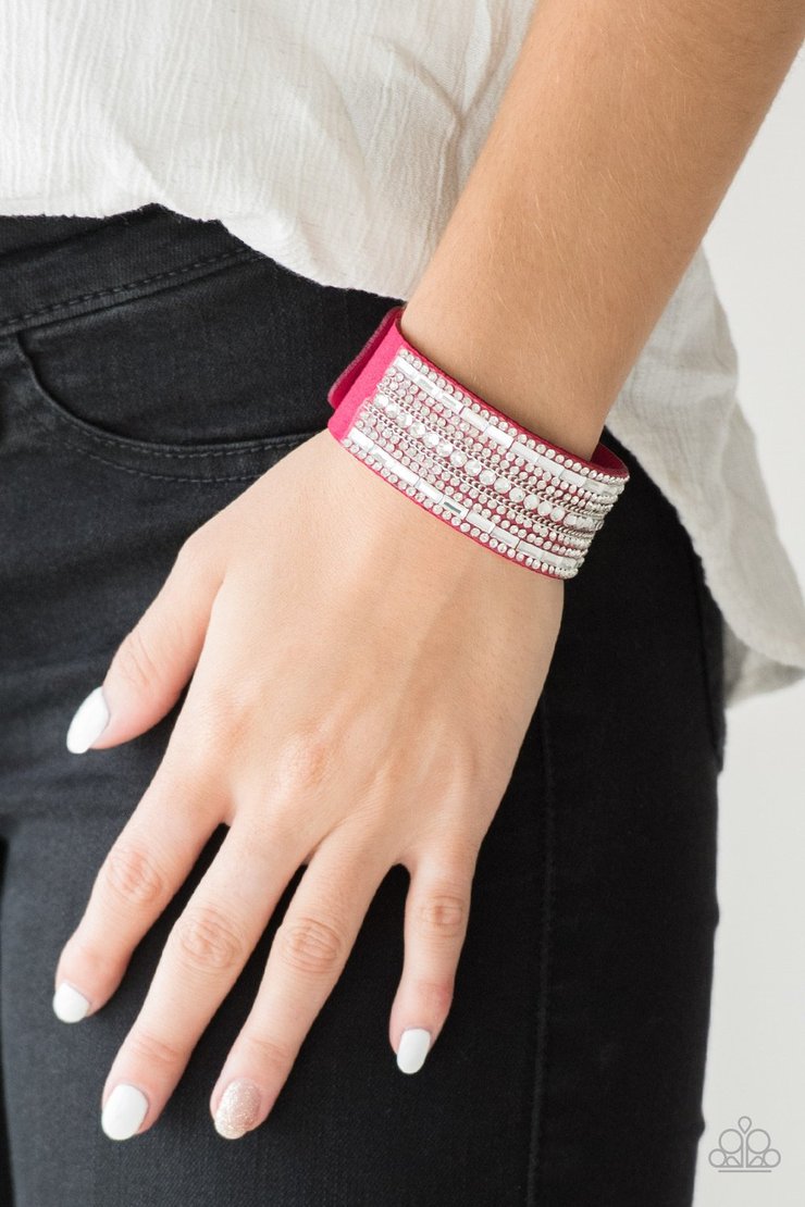 Rebel Radiance - pink wrap bracelet