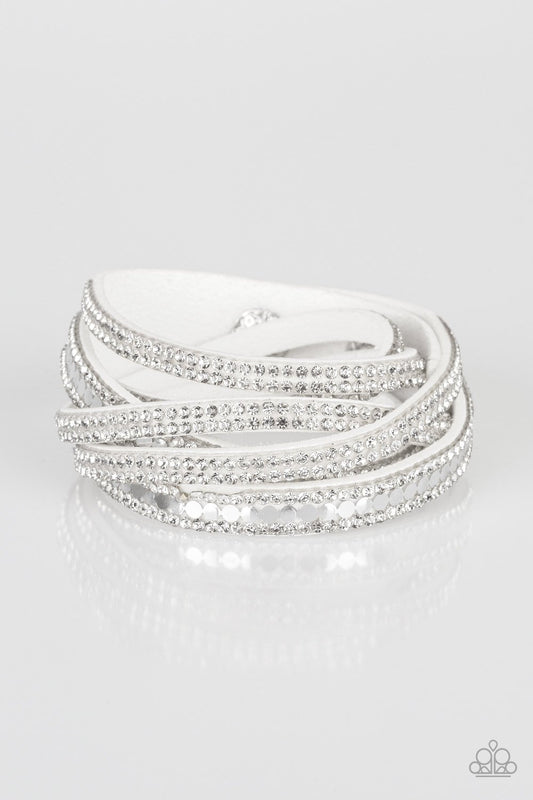 Rock Star Attitude - white wrap bracelet