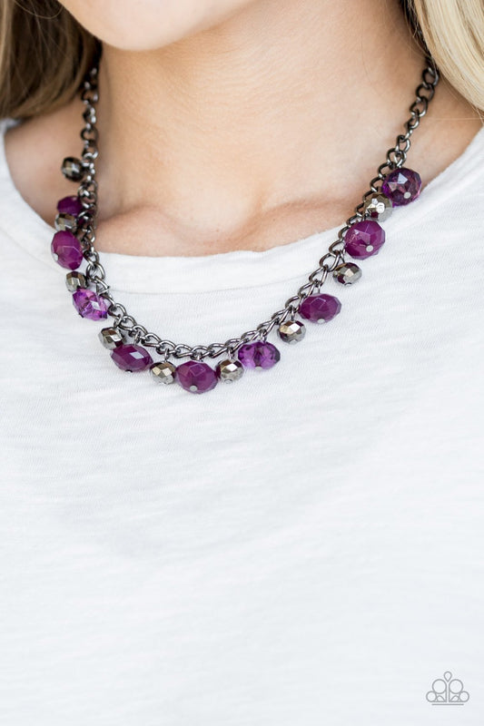 Runway Rebel - purple necklace