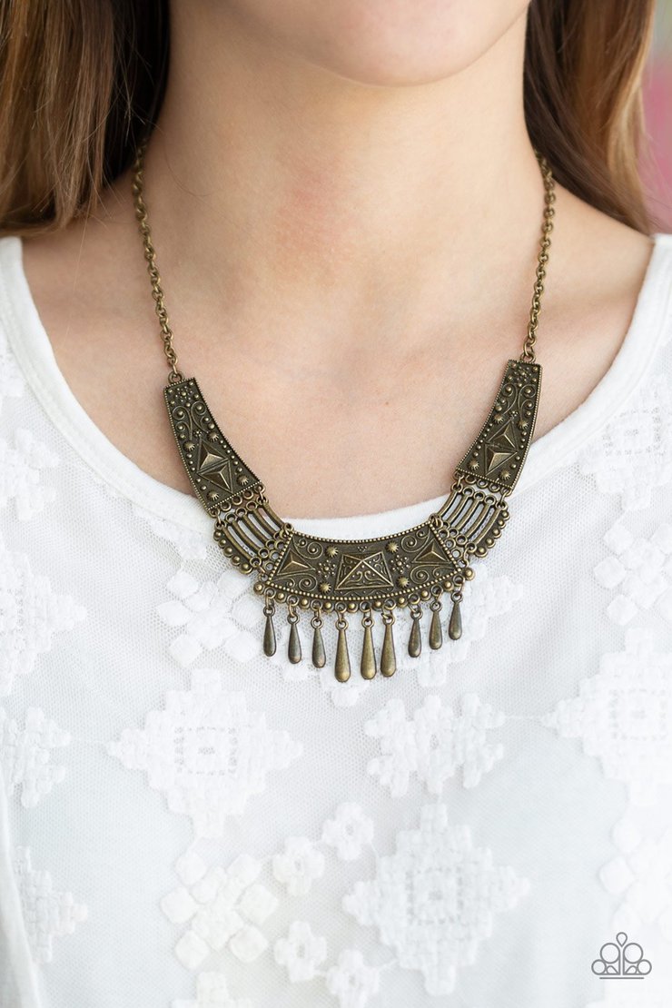STEER It Up - Brass Necklace