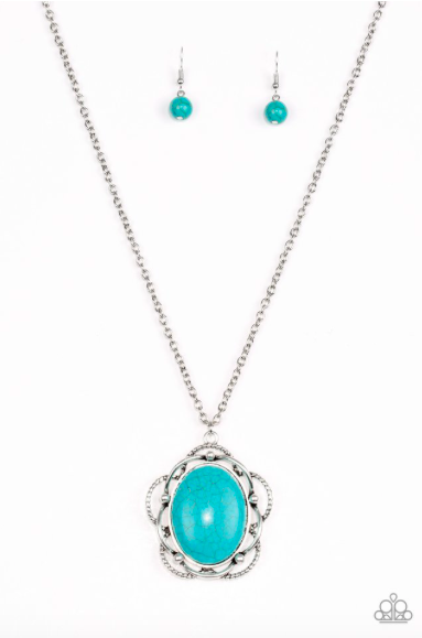 Let Your Dreams Bloom - Blue necklace