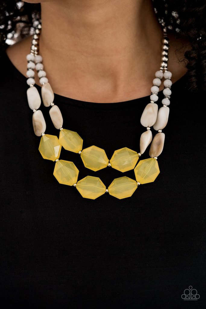 Seacoast Sunset - yellow necklace