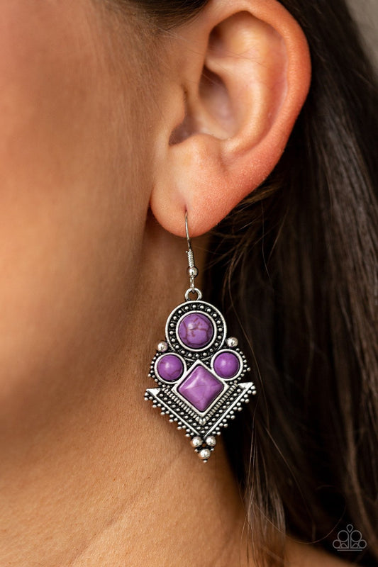 So Sonoran - purple earrings