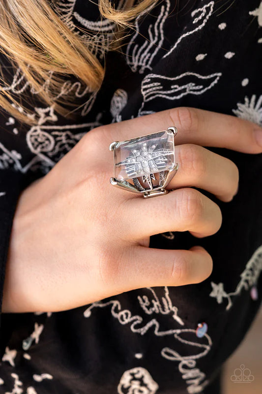Starry Serenity - white gem ring