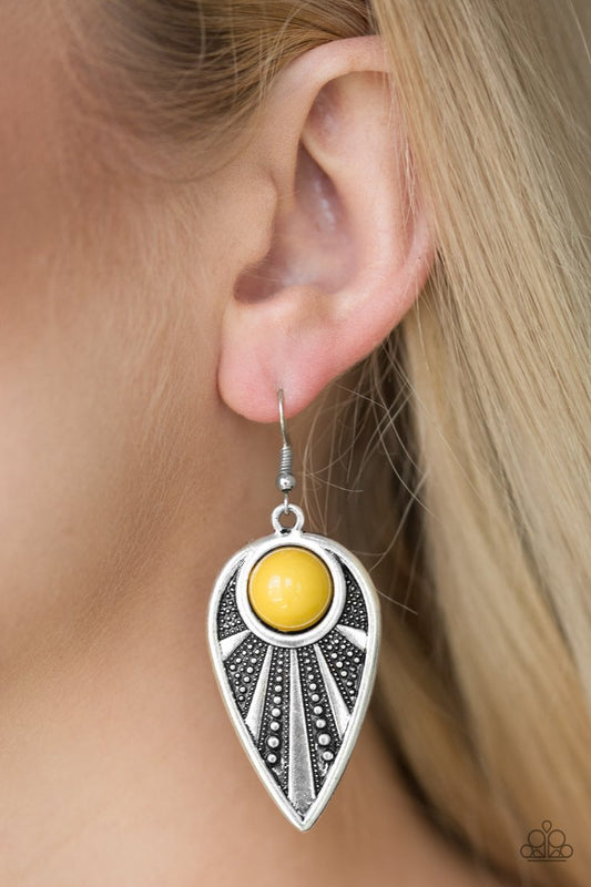Take a Walkabout - yellow earrings