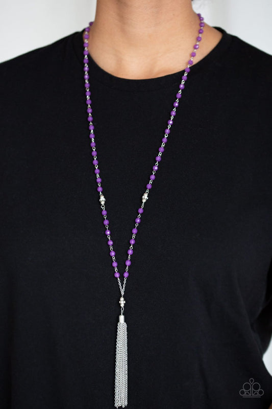 Tassel Takeover - purple necklace