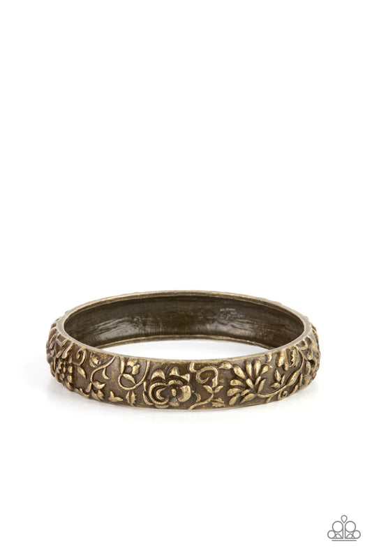Victorian Meadow - brass bracelet
