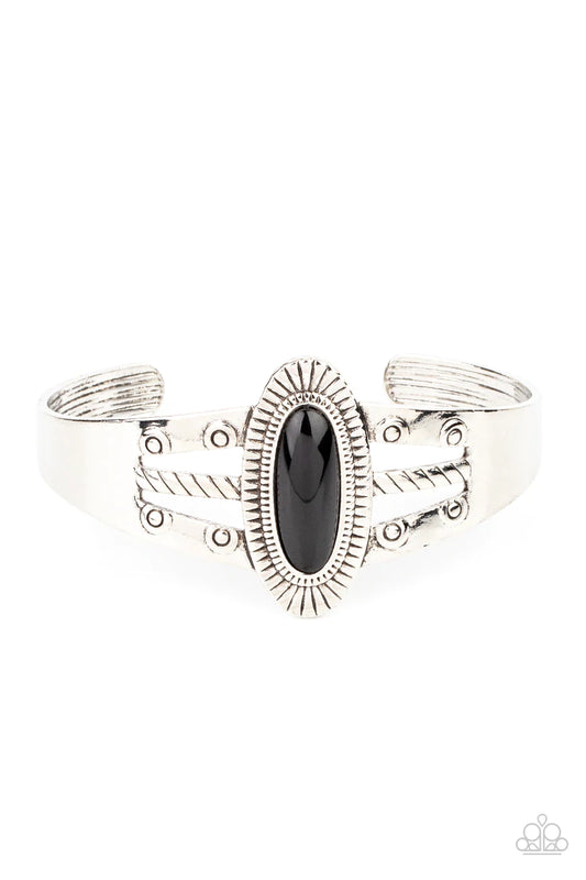 Wanderlust Walkabout - black cuff bracelet