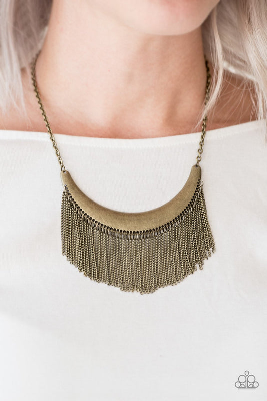 Zoo Zone - brass necklace