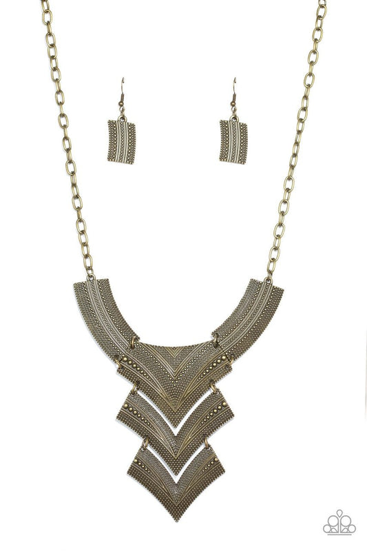 Fiercely Pharaoh - Brass necklace