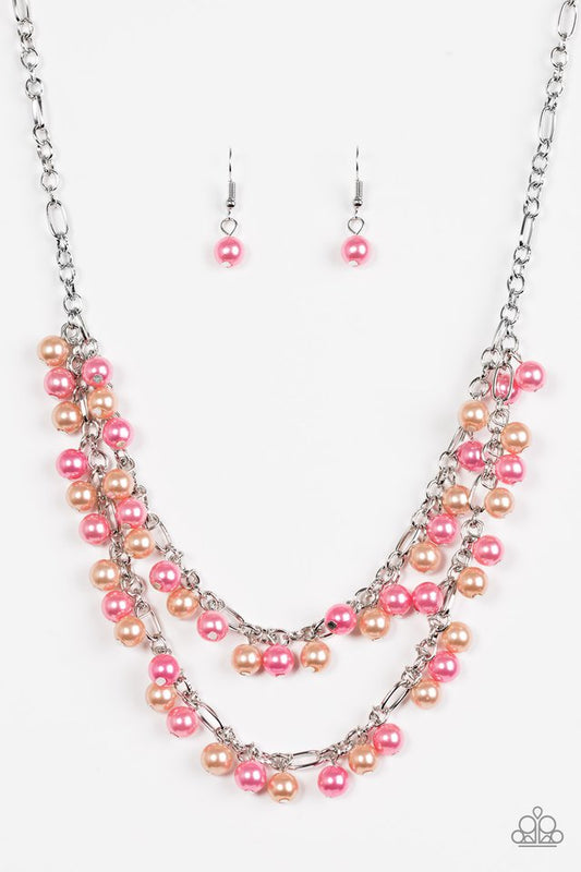 Beauty Shop Fashion - Orange Multicolor necklace