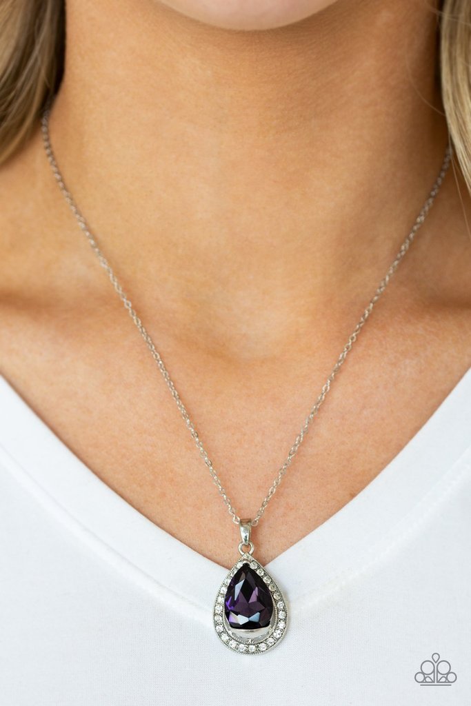 Because Im Queen - purple necklace