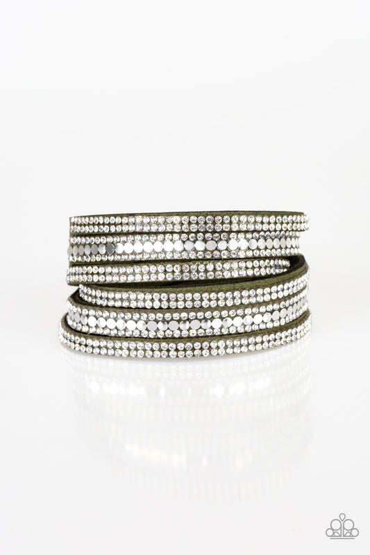 Rock Star Attitude - Green wrap bracelet