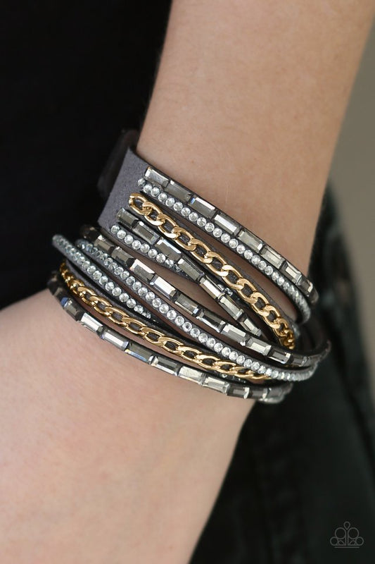 Cheaters Never Prosper -Silver/Gold wrap bracelet