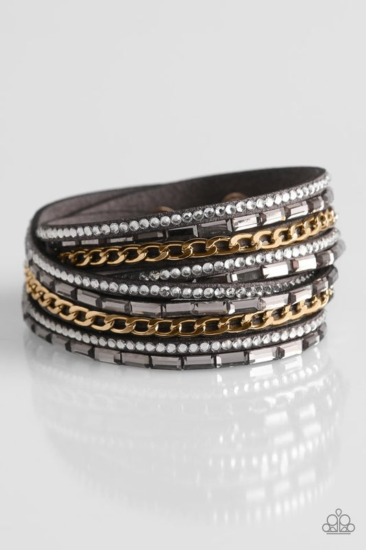 Cheaters Never Prosper -Silver/Gold wrap bracelet